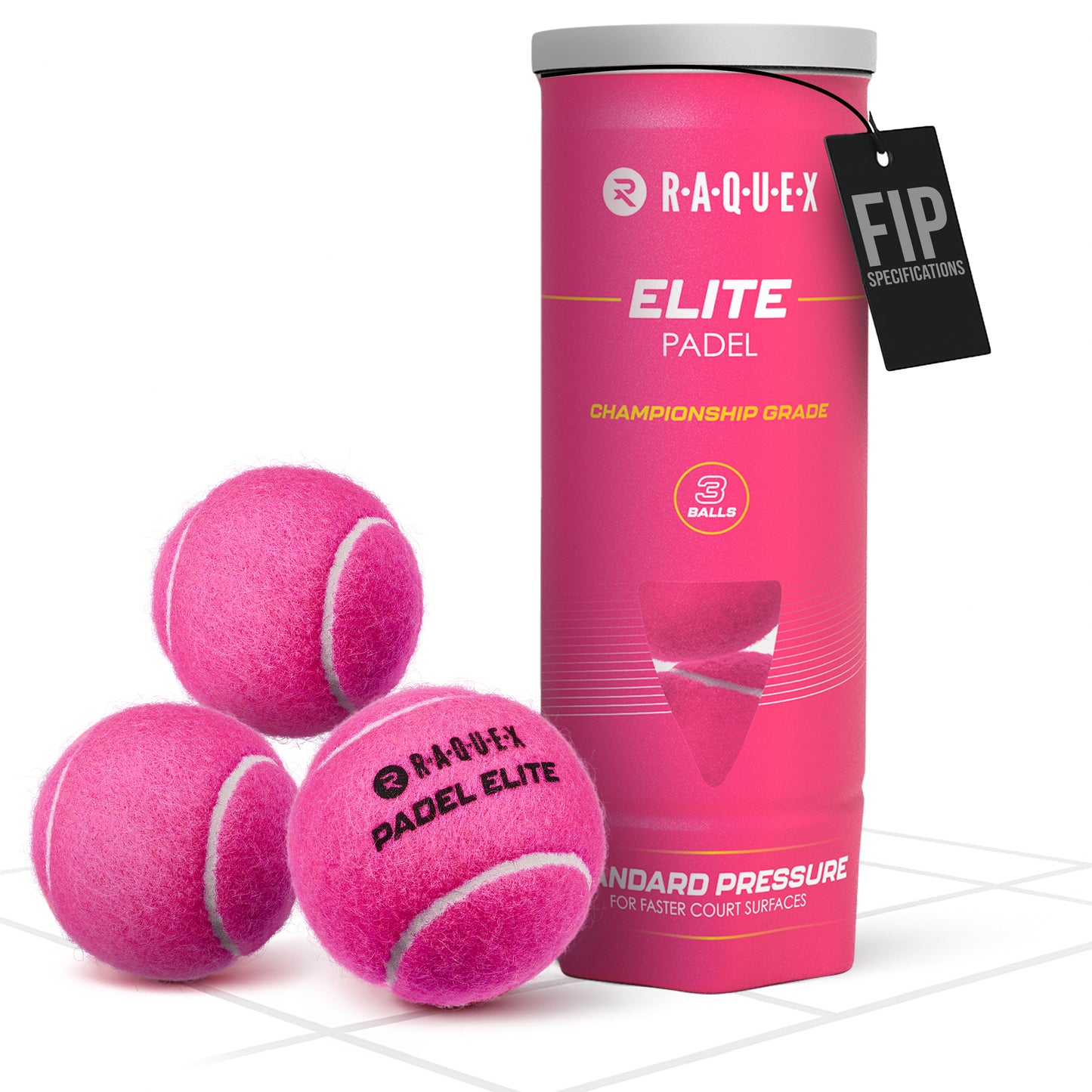 Pink Padel Balls Raquex (FIP Approved)